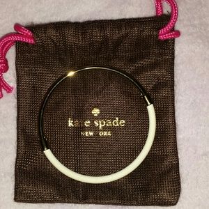 Kate Spade white and gold dangle bracelet